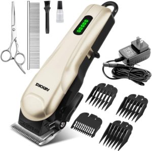 aibors dog clippers for grooming for thick coats heavy duty low noise rechargeable cordless pet hair grooming clippers professional dog grooming kit dog trimmer shaver for small large dogs cats pets