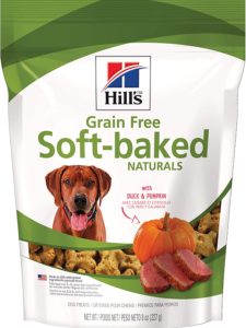 hills grain free dog treats soft baked naturals with duck pumpkin soft healthy dog snacks 8 oz bag