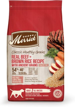 merrick classic healthy grains dry dog food with real meat 1