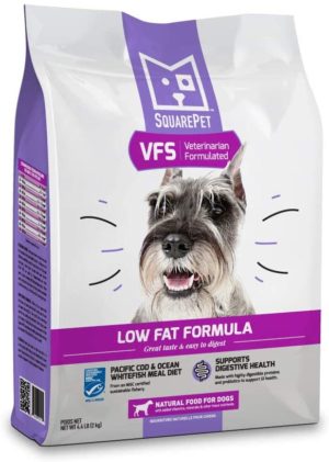 squarepet veterinarian formulated solutions low fat content lean whitefish pacific cod highly digestible dry dog food 4 4lbs