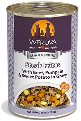 weruva all natural grain free chicken free canned wet dog food four recipes with beef lamb and fish